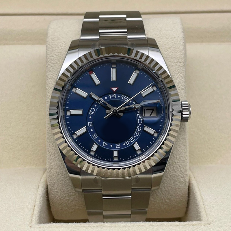 

SKY mens watch Internal rotation ceramic 40mm dial automatic movement 904L stainless steel automatic calendar sapphire mirror classic luminous waterproof u1