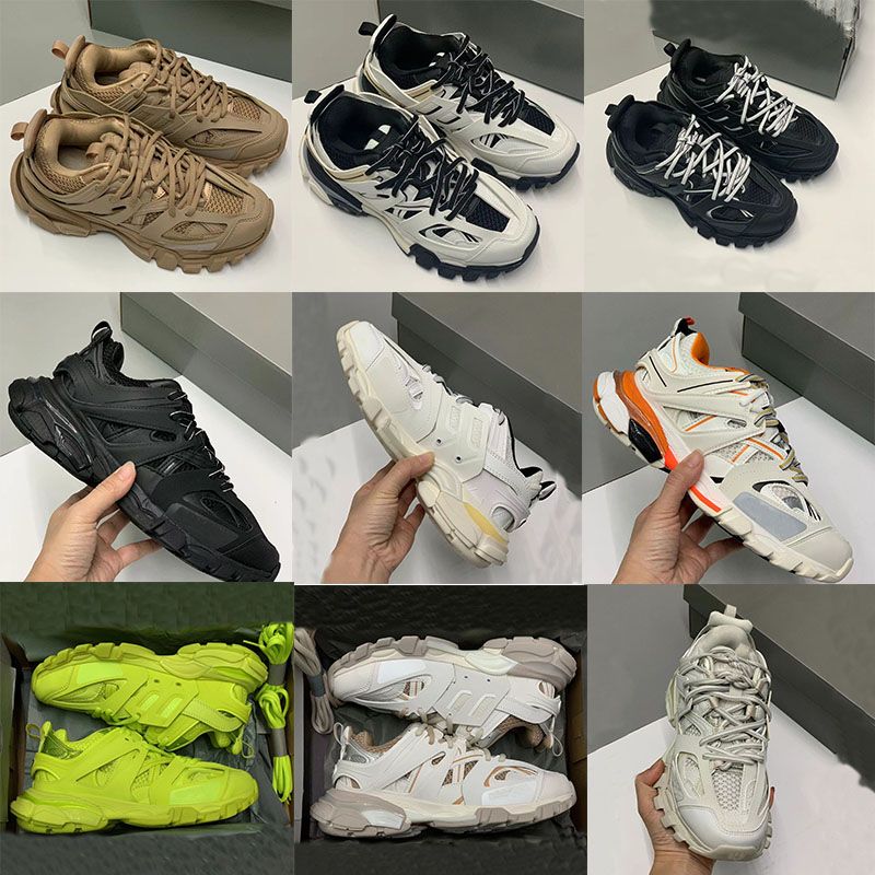 

With Box Designer Balencaigaitys Shoes Track 3.0 brand Balencaigas balenciagas casual shoes men's women's designer three-layer black and white sneakers Tess.s. Xuic, Multi