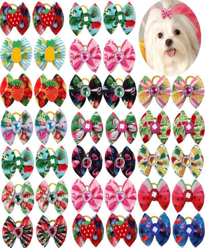 

Dog Apparel 50100ps Hair Bow Pet Accessories Rubber Band Supplies Small Bows Dogs BowsDog, Mix colour