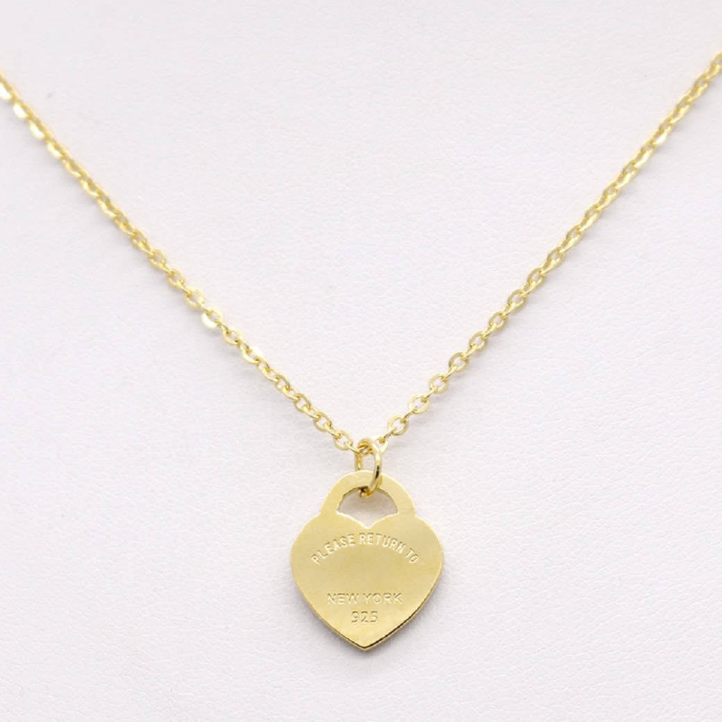 

necklace chain heart necklaces jewelry pendants designers accessories designer women gold rose Titanium Steel charm pendant