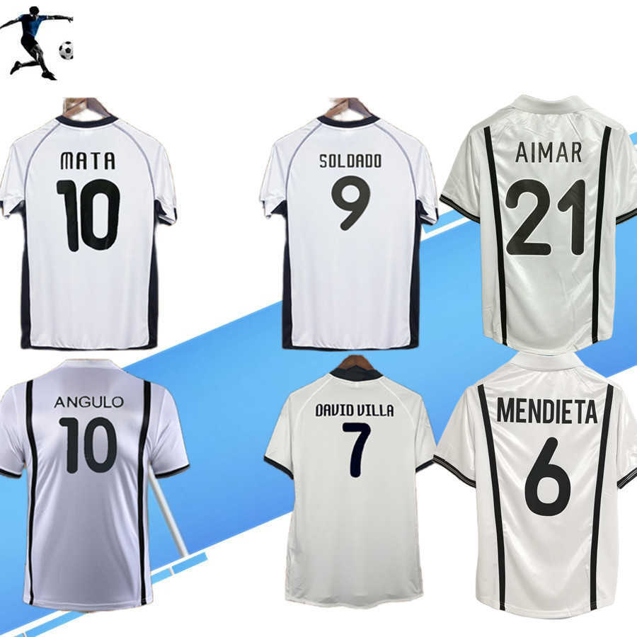 

2001 2010 2011 Valencia VICENTE MENDIETA Mens Retro Soccer Jerseys 10 11 SILVA 06 07 EDU Home White Away Black RETRO Football Shirt Short, 2006 2007 home