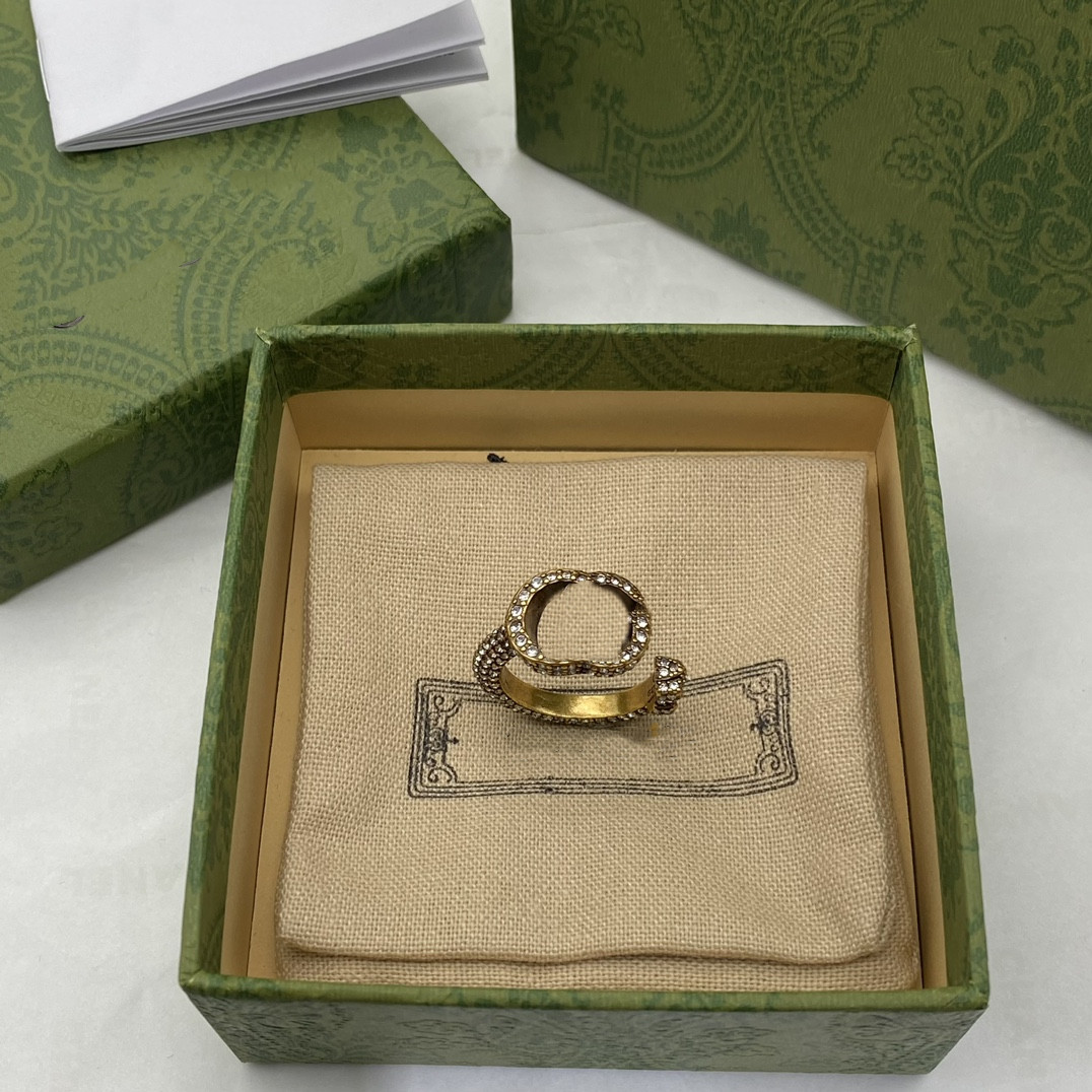 

Fashion Designer Gold Ring For Women Gift Stones Jewelry Supply