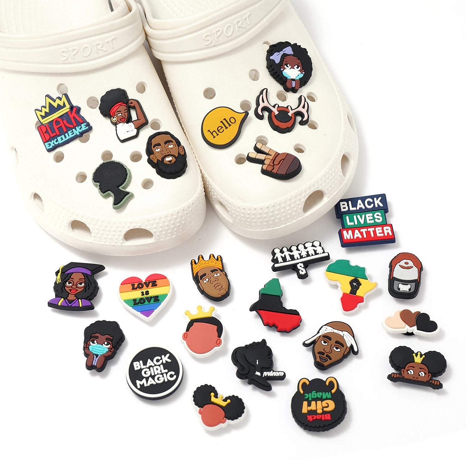 

Shoe Parts Accessories 25 50 Charms Blm Jibbitz Pack Birthday Gifts For Teens Girls.....Unisexadt Drop Delivery Amv7H