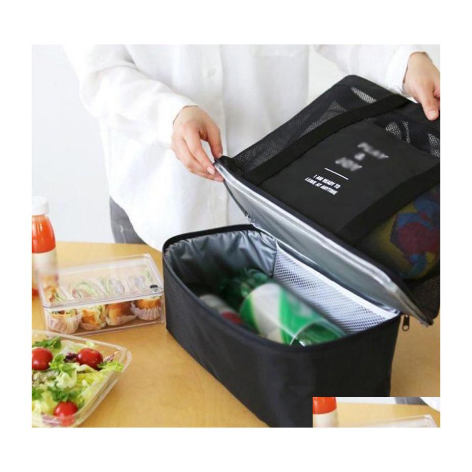 

Storage Bags Creative Shoder Bag Insation Insated Cooler Picnic Mesh Beach Tote Drink Supplies Drop Delivery Home Garden Housekee Or Dhu12