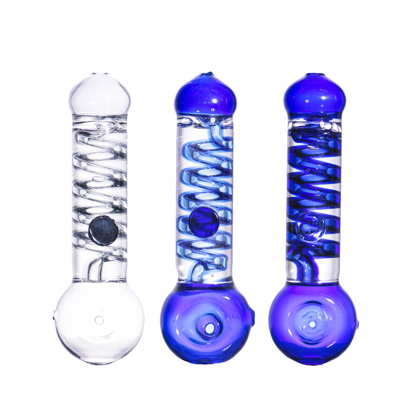 

Freezable mini glycerin coil hand pipe sundries tobacco cigarettes small smoking spoon pocket cool handpipes