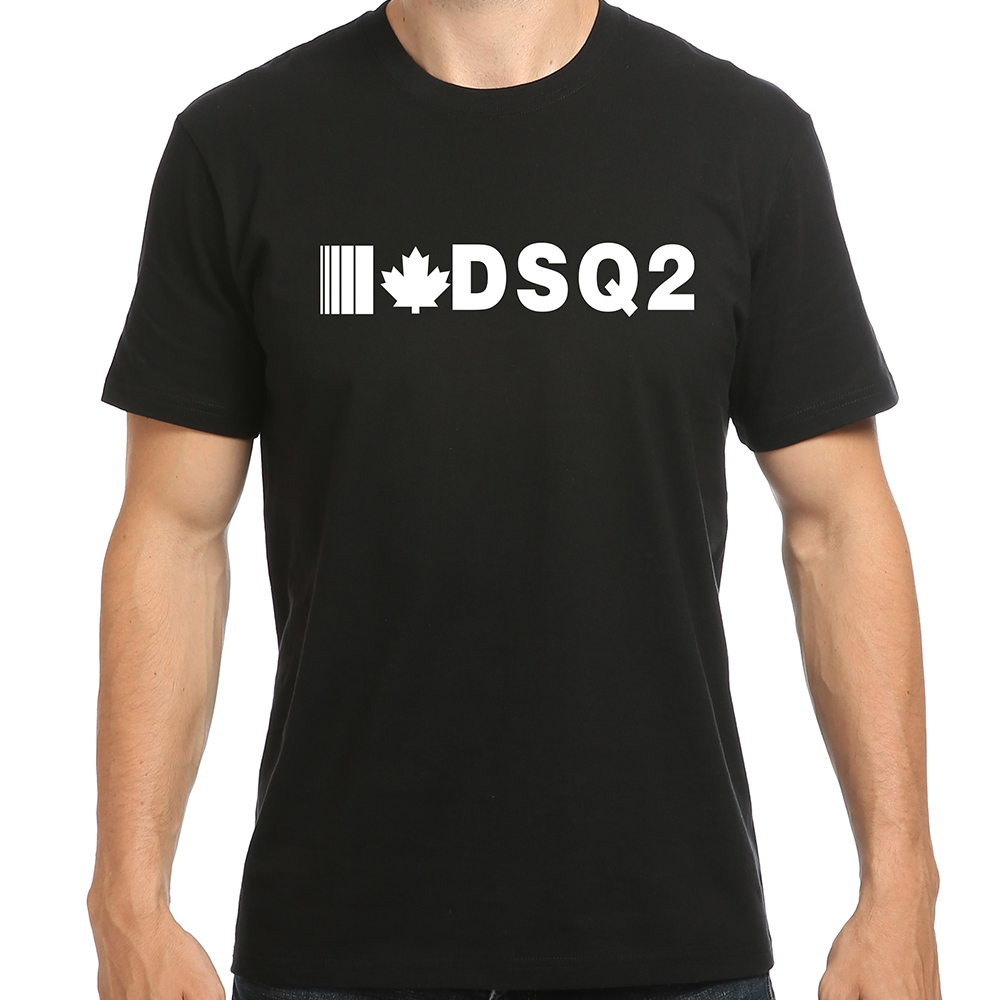 

DSQ2 brand Men's T Shirts cotton summer style Women's ICON letter casual O-Neck short sleeve tees white black dsq002, Black red