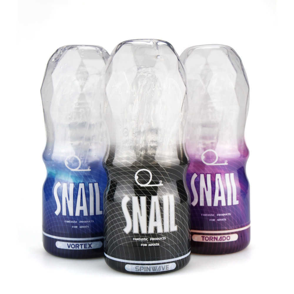 Toy Sex masturbator massager Snail Masturbation Aircraft Cup Men's Imitative Invert Male Transparent Penis Exerciser Device SFE8-image-835715577