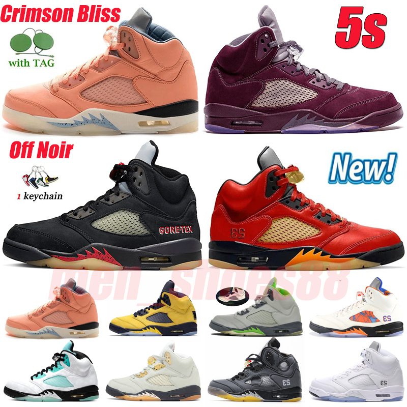 

Basketball Shoes Jumpman 5s Mens Trainers Off Noir Burgundy Crimson Bliss Bluebird Men Womens Sports Sneakers, Trophy room-ice blue