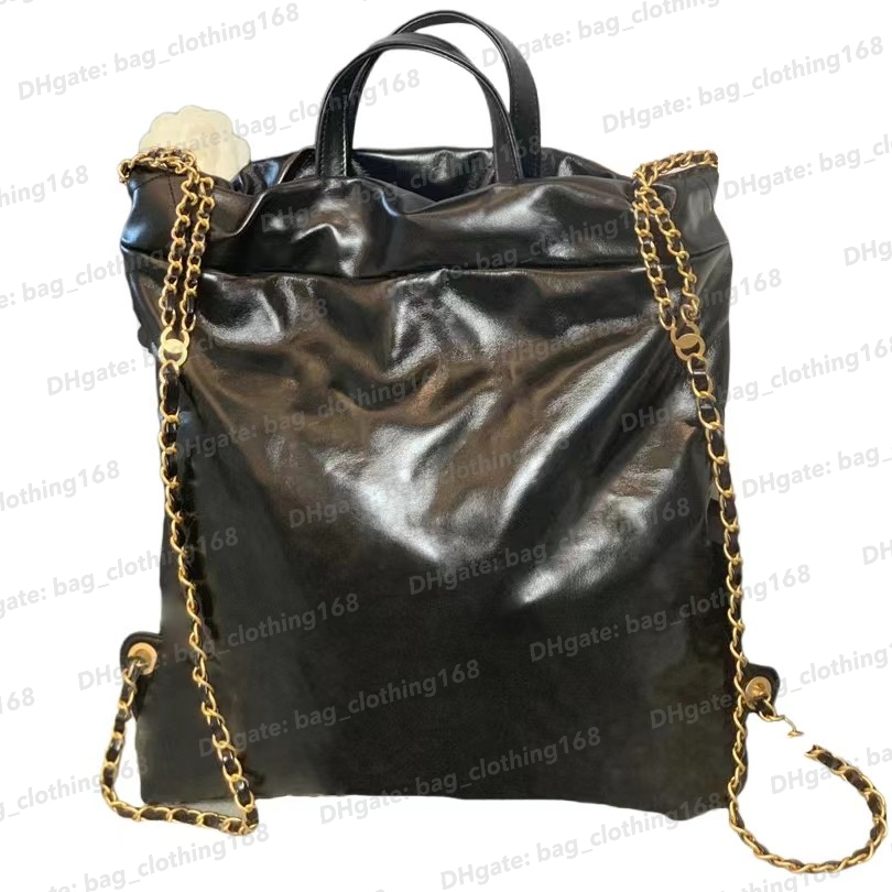 

CC Backpack Black Purses Designer Woman Handbag Gold-Tone Metal String Drawing Chain Real Leather Designer Bags Handbags Tote Backpacks, 8#