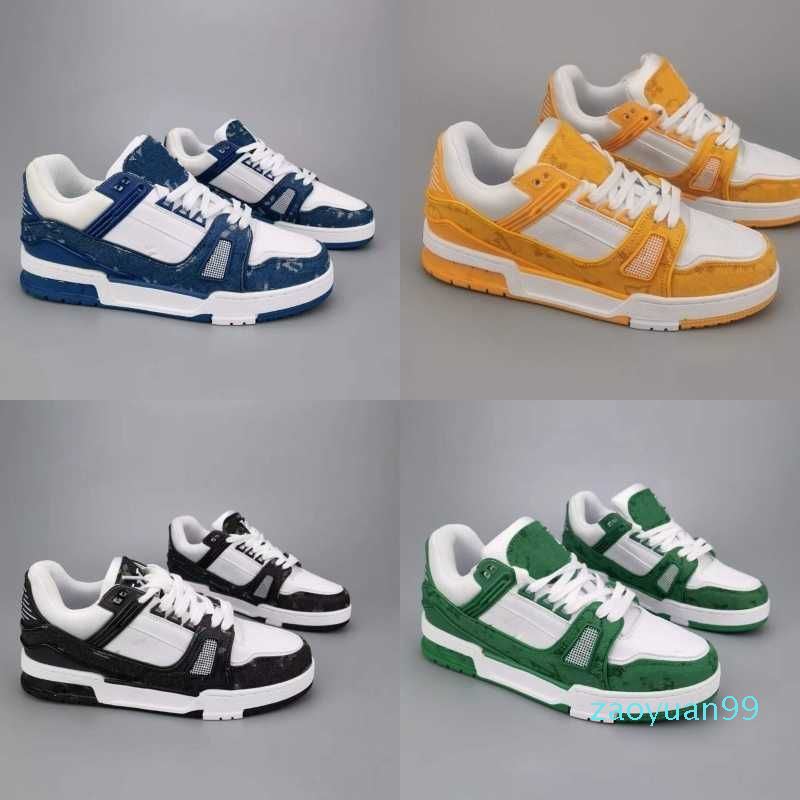 

Designer Men Causal Shoes Fashion Woman Leather Lace Up Platform Sole Sneakers White Black mens womens Luxury velvet suede 35-45, Casual shoes