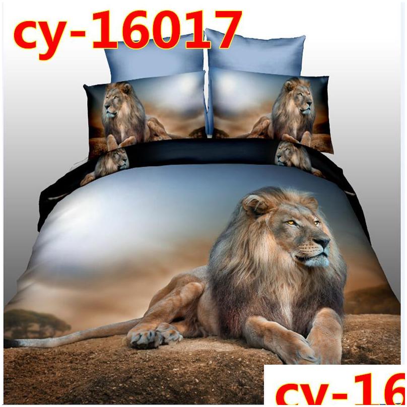 bedding sets 3d leopard printed tiger flowers queen size 4pcs bedclothes pillowcases bed sheet duvet cover set