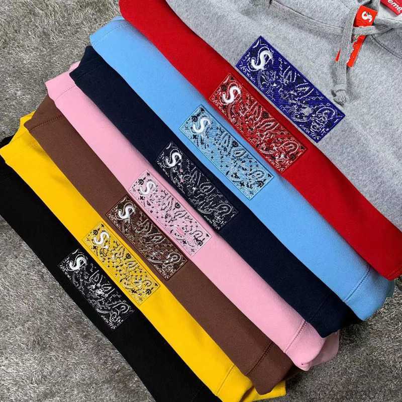 

22ss Men' Fashion Hoodie Casual Loose Sweatshirt Supre Letter Embroidery Women' High Quality Sweatshirt116QV