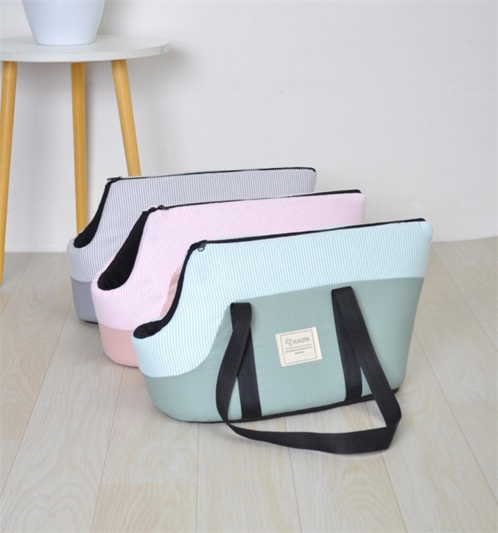 

Foldable Pet Cat Outdoor Carrier Bag Dog Travel Handbag Breathable Pet Portable Tote Cat Slings Front Bags for Small Medium Cats L