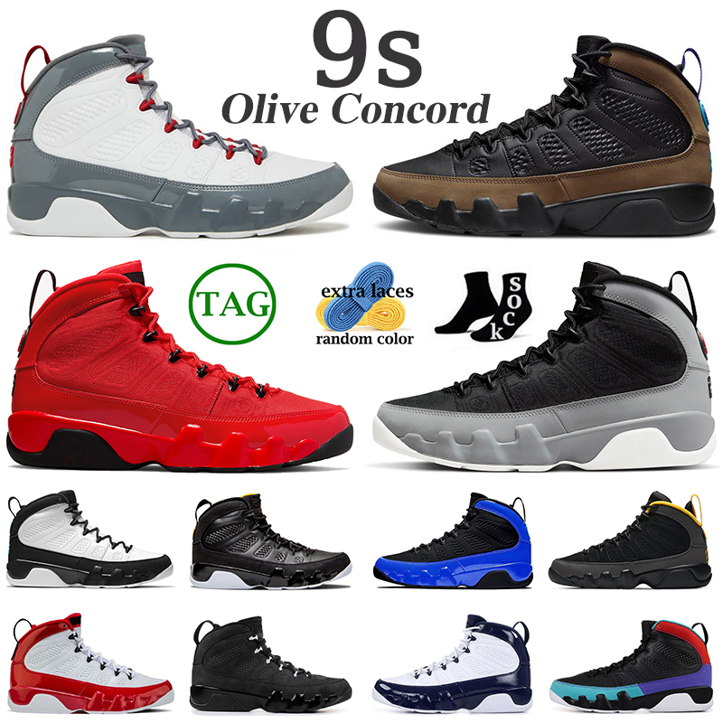 

jumpman 9 retro 9s men basketball shoes Fire Red Olive Concord Particle Grey Gym Chile Red Racer Blue UNC Bred Citrus mens trainers outdoor sports sneakers