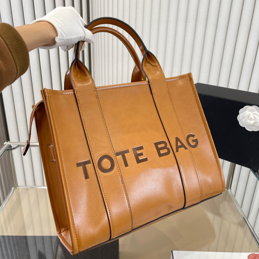 

Multicolor Womens Handbags Shopping Bags Leather Large Capacity Totes Bag Crossbody Shoulder Bag Letter Chain Genuine Leather, Beige-26cm