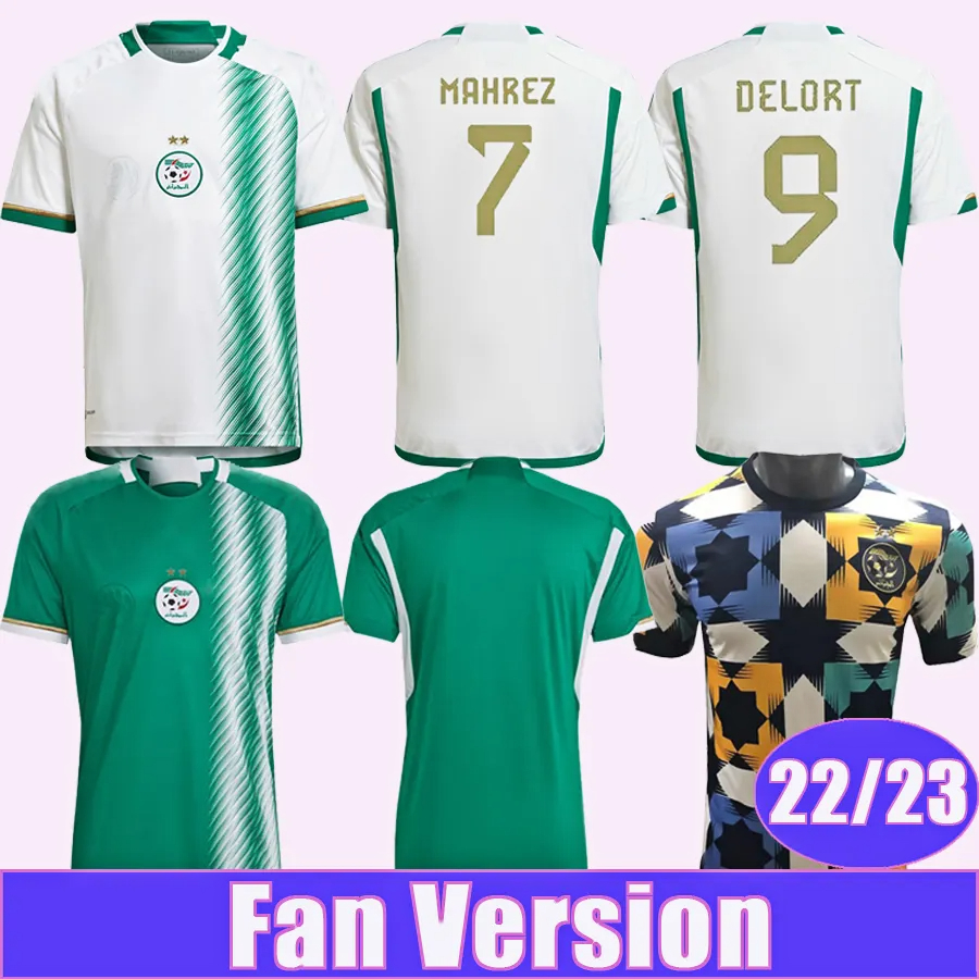 

22 23 Algeria Algerie Mens Soccer Jerseys SLIMANI MAHREZ FEGHOULI Home Away Football Shirts Short Sleeve Uniforms, Qm8509 2022 training wear no patch