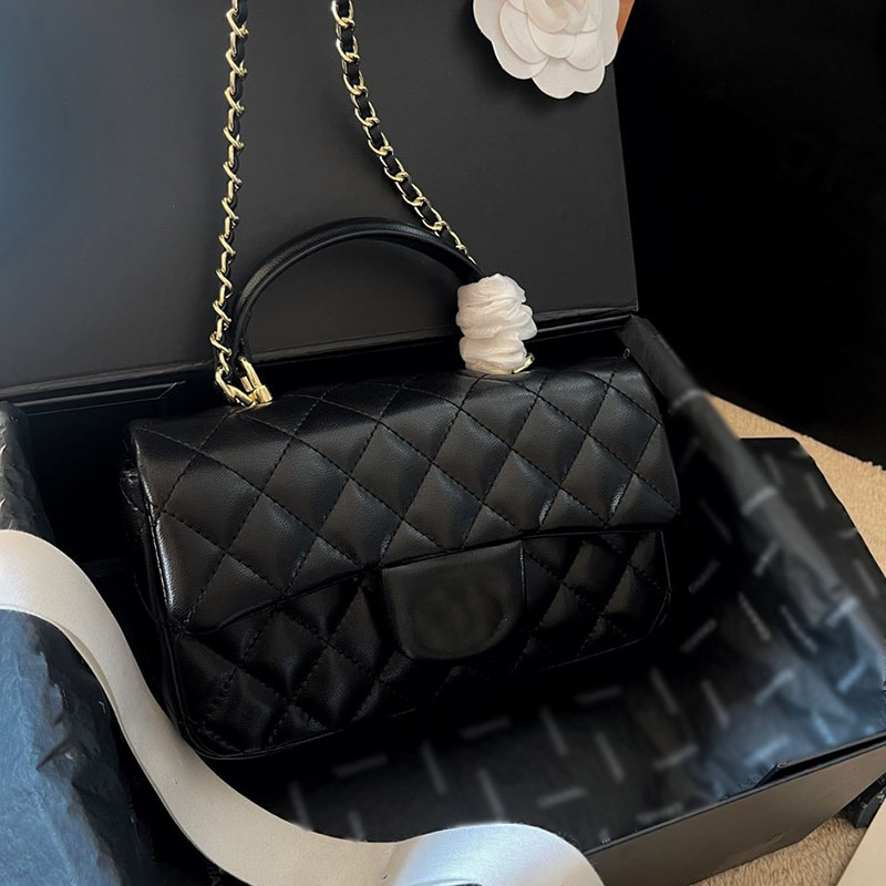 

CC Bags Luxury Brand Cross Body Leather Portable Women Crossbody Bag Matelasse Classic Flap Shoulder Bag Mini Wallet Card Holder Coin Purse, Black