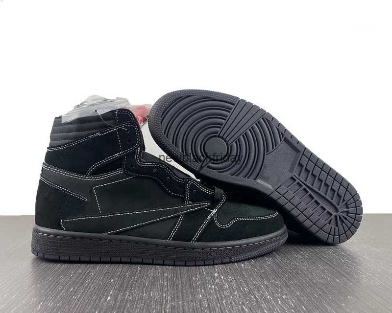 

Jumpman 1 High OG Black Phantom Basketball Shoes 1s x Travis Scotts Outdoor Sport Sneaker, #1