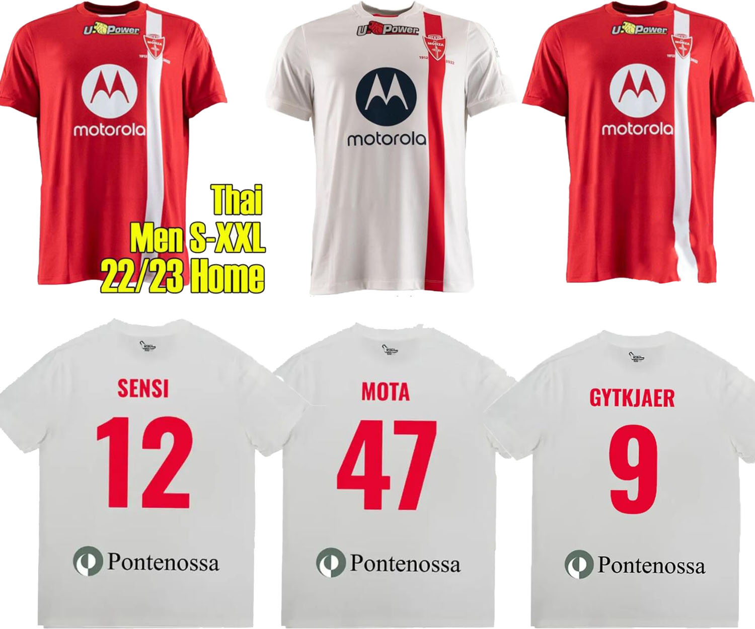 

22/23 AC Soccer Jerseys monza CAPRARI GYTKJAER VALOTI Home Away JERSEY GYTKJAER SENSI CIURRIA football shirts, White