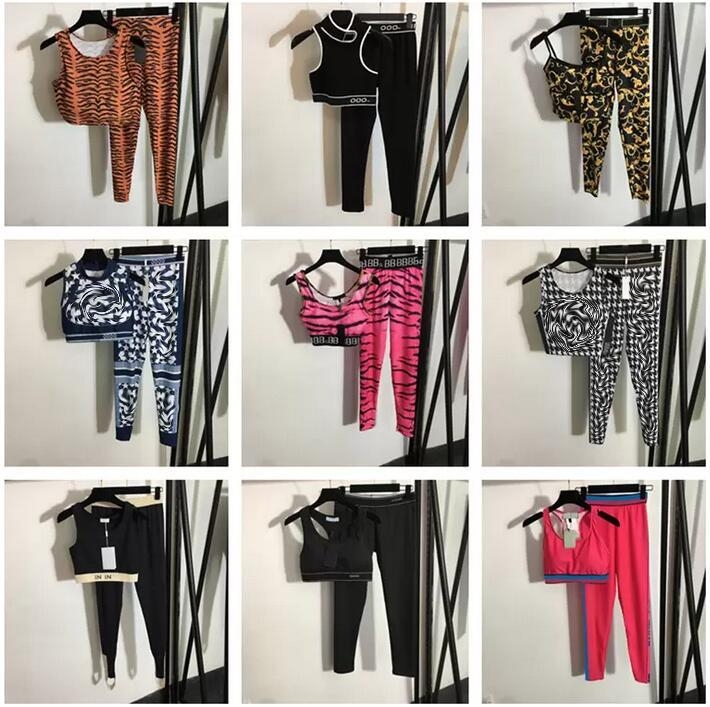 

Yoga Outfits Women Tracksuits Textile Designer Letter Printed Vest Leggings Sets Swimsuit, With label and tag