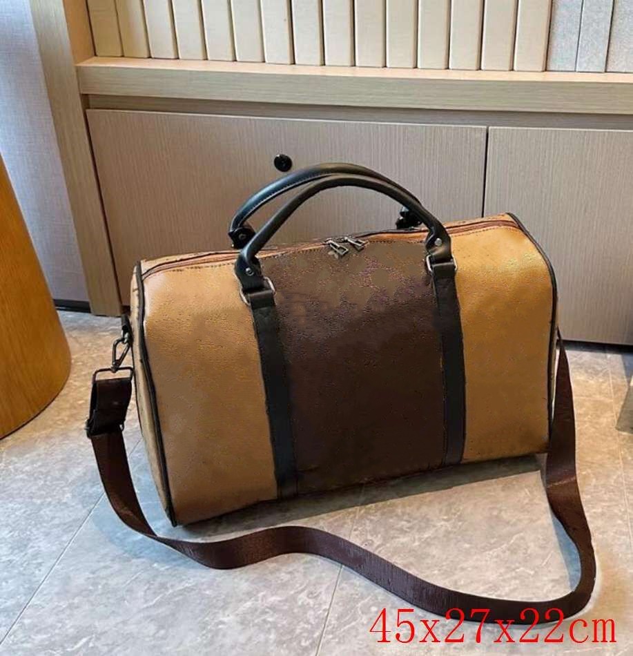 

Designers Luxury men womens travel bag duffle bag leather luggage handbags large capacity sport bags 45CM louis Purse vutton Crossbody viuton Bag, Large and small brown flowers