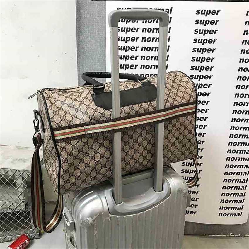 

50% OFF Bags Purses Wholesale red travel personalized printing hand version contrast color large capacity luggage