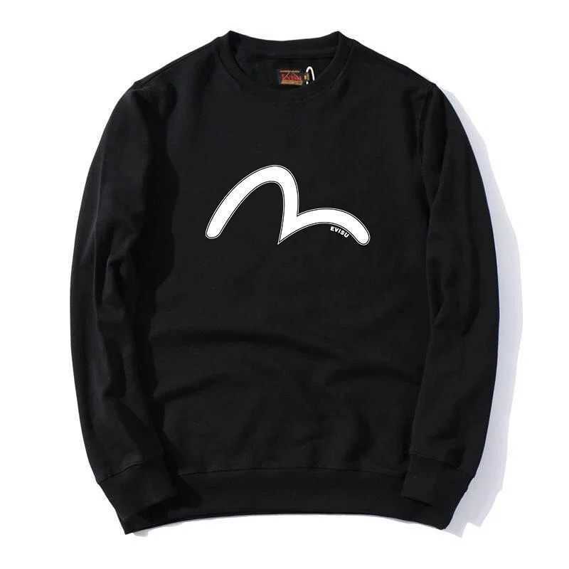 

Men's Hoodies Sweatshirts Trendy fashion big print pullover sweater trend youth autumn winter bottoming shirt long sleeve T-shirt T230110, Round neck black (thin)