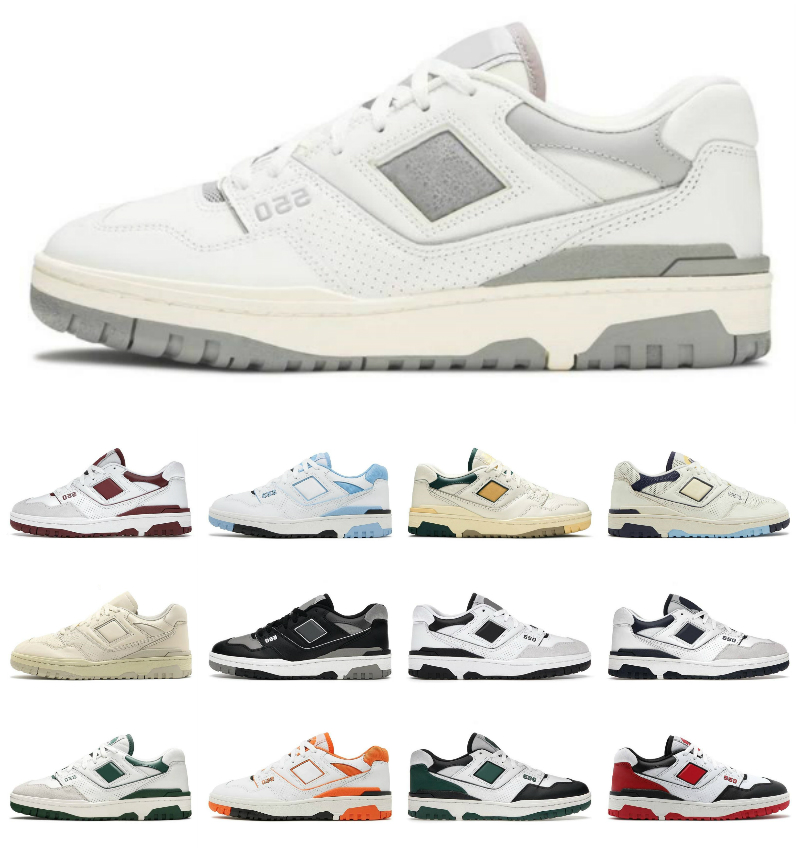 

New B550 550 Casual Shoes Mens Women White Green Grey Cream Black Blue UNC BB550 Navy Purple Shadow Rich Paul Burgundy Cyan AURALEE Mens Trainers Designers Sneakers, Bubble package bag