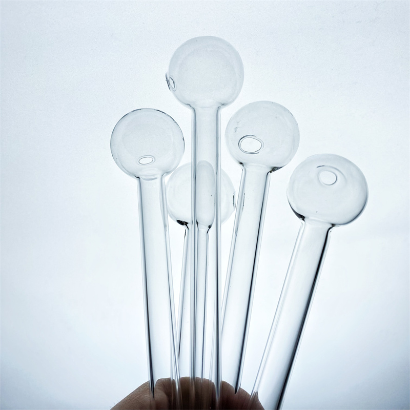 

Portable Clear Glass pipes Oil Burner Tools Tobacco Tube Cigarette Glass Pipe