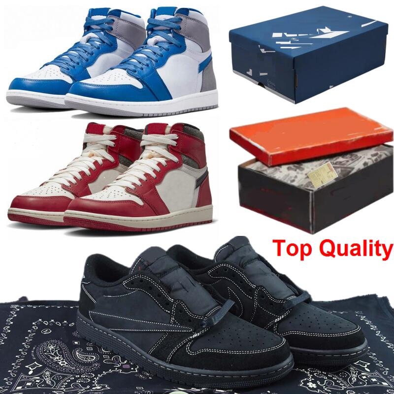 

Basketball Shoes Low Black Phantom 1s Panda Skyline Celtics Chicago Lost and Found True Blue 1 with Box Accessories for Shoes Men Women High, Color-1