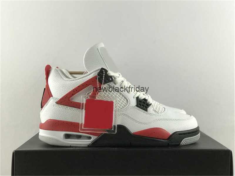 

2023 Release 4 Red Cement Men Shoes White Fire Neutral Grey Black Cat Bred Off Union 4S A Ma Maniere Outdoor Sports Sneakers With, 13
