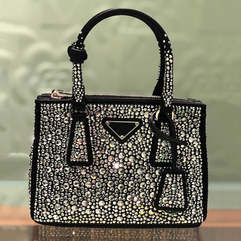 

Diamante Totes Shopping Bag Hot sell Shoulder Crossbody Women Tote Dinner HandBags Mommy Handbag Purses Waterproof Ajustable Detachable, Gold