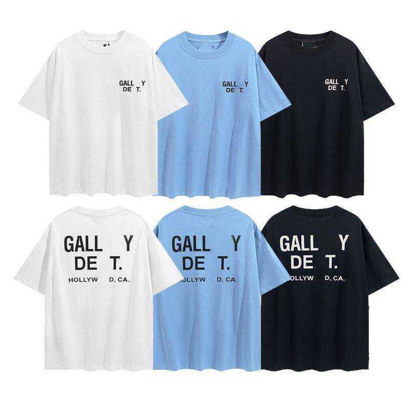 

Fashion Brand Classic T Shirt Gallxxyed Dept Summer Basic Slogan Letter Print Loose Casual Cotton Men' And Women' Tee, White