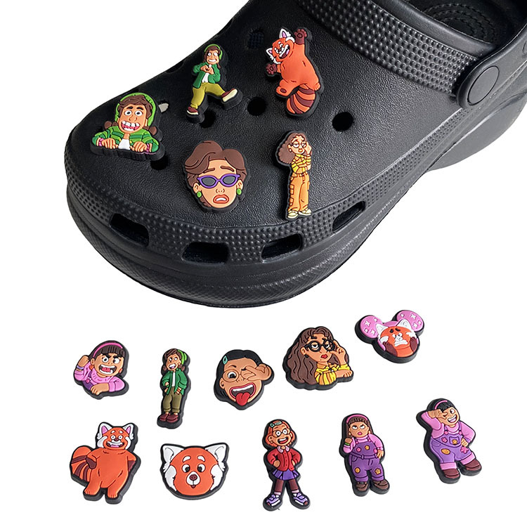 

Anime charms wholesale childhood memories turning red popular funny gift cartoon charms shoe accessories pvc decoration buckle soft rubber clog charms, Equally mixed colors