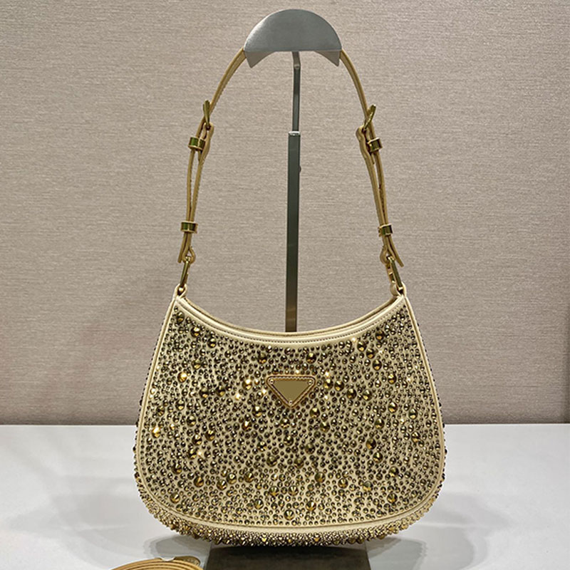 

Cleo Crossbody Bag Diamonds Handbags Purse Shoulder Bags Cowhide Leather Adjustable Strap Magnetic Buckle Inside Fashion Letters Women Clutch Wallets