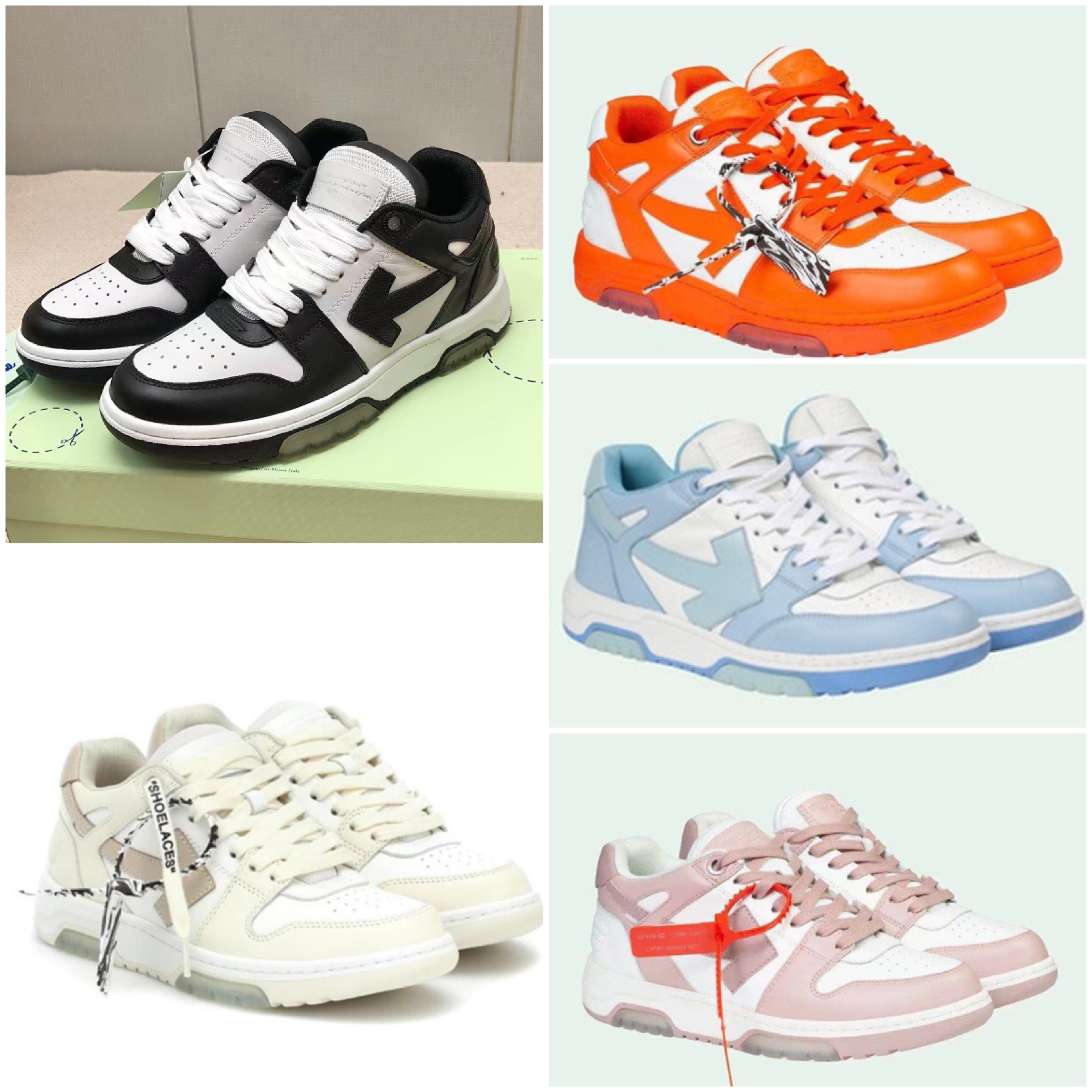 1:1 Dupe Off-White Sneakers for Men Women Fashion Shoes Arrow Design Out of Office EUR 35-45 With Box