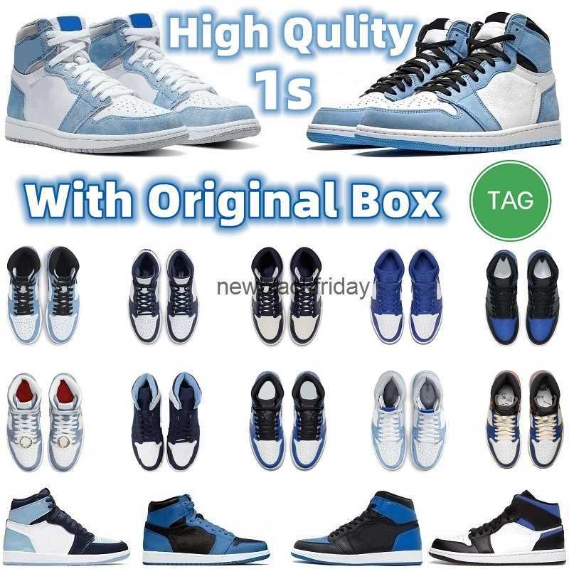 

Jumpman 1 University Blue Basketball Shoes 1s With Sports Genuine Leather OG High UNC Patent Hyper Royal Mocha Homage Designer, Basketball shoes 39