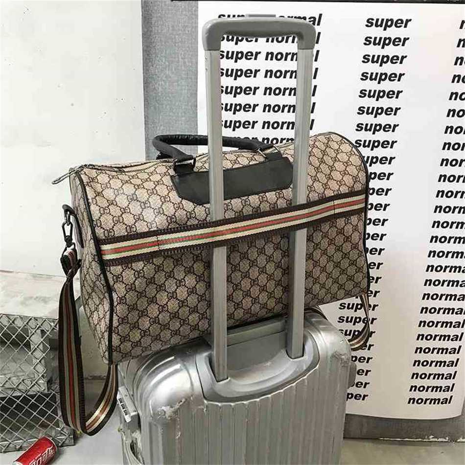 

Cheap Handbags 75% Off red travel personalized printing hand version contrast color large capacity luggage