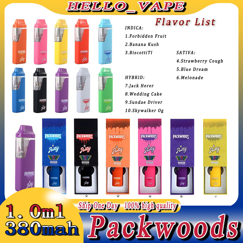 

Packwoods X Runtz Packwood Disposable vape pens 1ml pod 380mAh Rechargeable Battery Empty Vapes Pen
