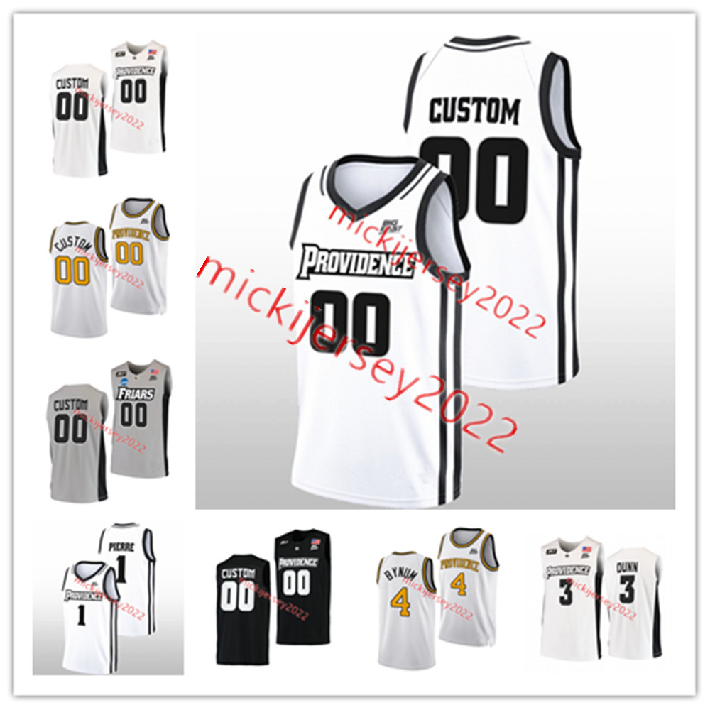 

College Basketball Wears Providence Friars Basketball Jersey Custom Stitched Mens Youth Noah Locke Jayden Pierre Quante Berry Alyn Breed Jared Bynum Ed Croswell, White retro