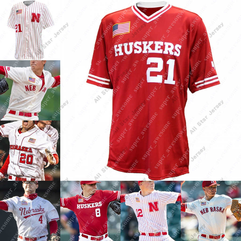 

Baseball Jerseys Nebraska Baseball Jersey Max Anderson Griffin Everitt Brice Matthews Leighton Banjoff Luke Jessen Cam Chick Core Jackson Shay Schanaman Koty, Red