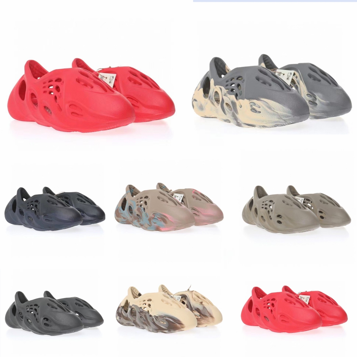 

Designer kids Toddlers runner slippers foam Youth Childrens kid boys girls Slides Sandal Black White Pure Ochre Orange Bone Resin Infants Baby Sneaker Shoe