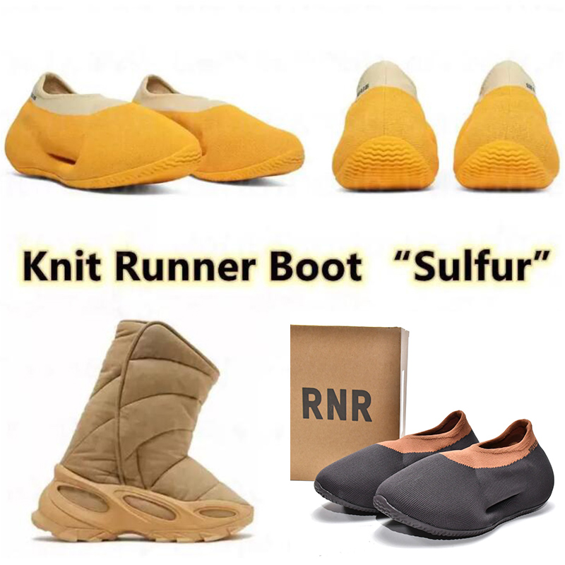 

2022 Running Shoes Knit Runner boot RNR Stone Carbon men women slip on breathable trainers Sulfur yellow Brown NSTLD Khaki fashion sneakers 36-47