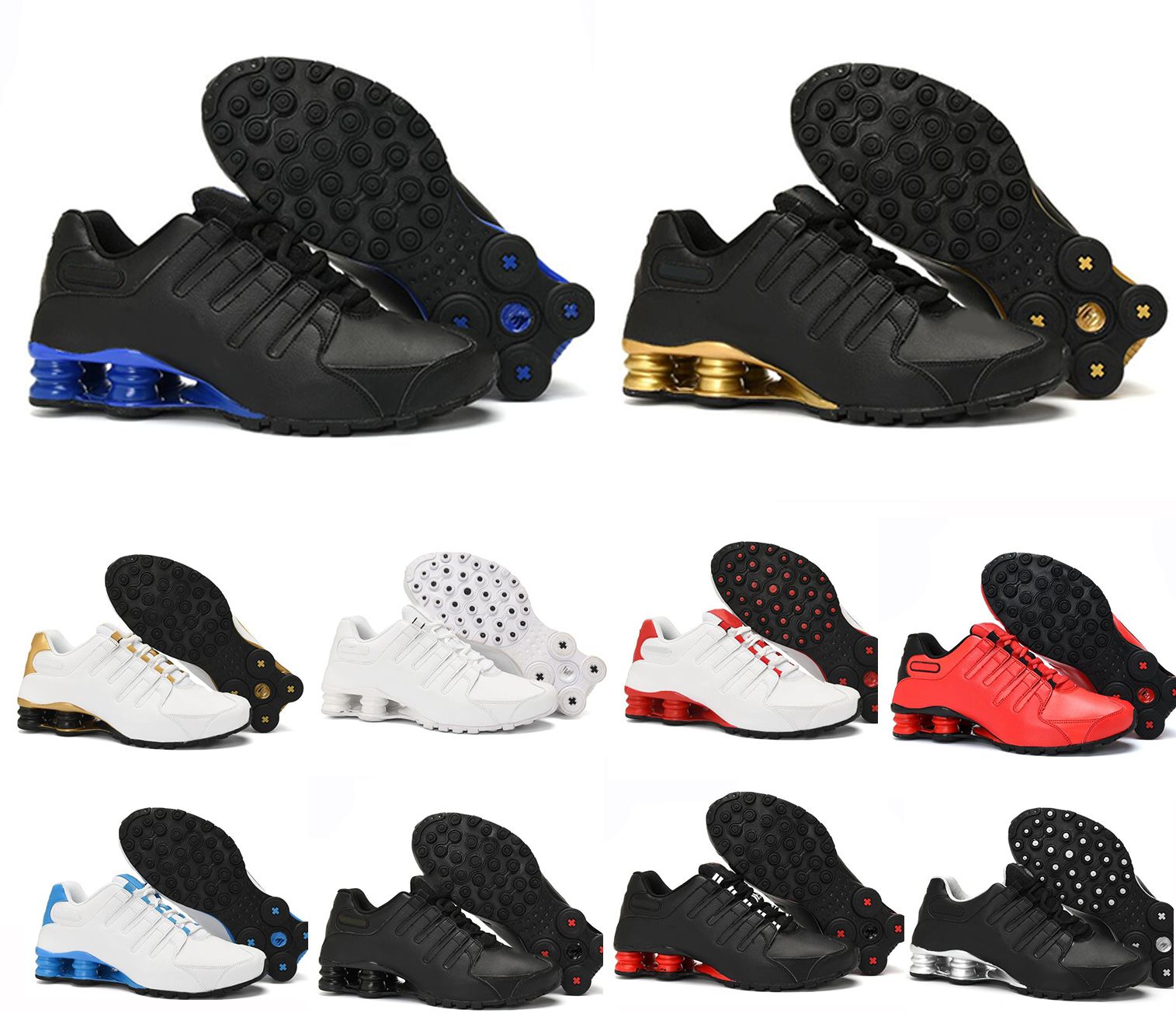 Running Shoes SHoxS NZ womens mens Shock absorbing 2022 men trainers Sports Training sneakers Triple Black University sportswear boot for gym Design
