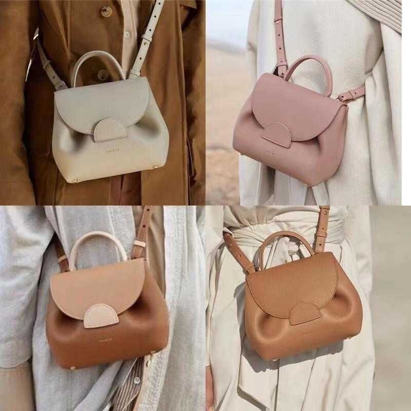 

Polene Paris bags Number One Nano Taupe Textured Leather Trio Camel Tote Bags Women Handbags Genuine Shoulder 2023 Luxury, 19
