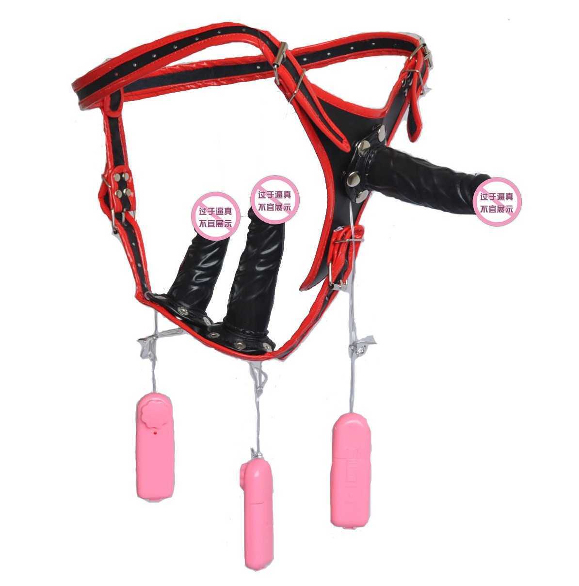 Jouets sexuels féminins, produits pour adultes, vêtements à vibrations complètes, plug vaginal et anal, cour arrière, pantalon en cuir lesbien am