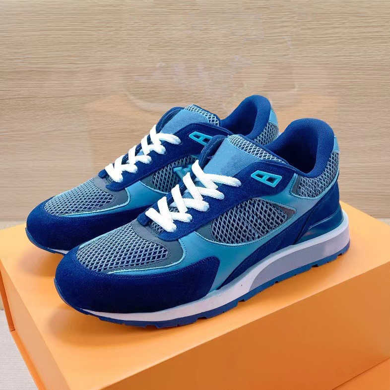 

Mens Run Away Sneakers Suede Calf Leather Patchwork Orange Unisex Shoes Runner Luxurys Designer Sneaker Trainer Casual Sports Shoes NO286, Color 3
