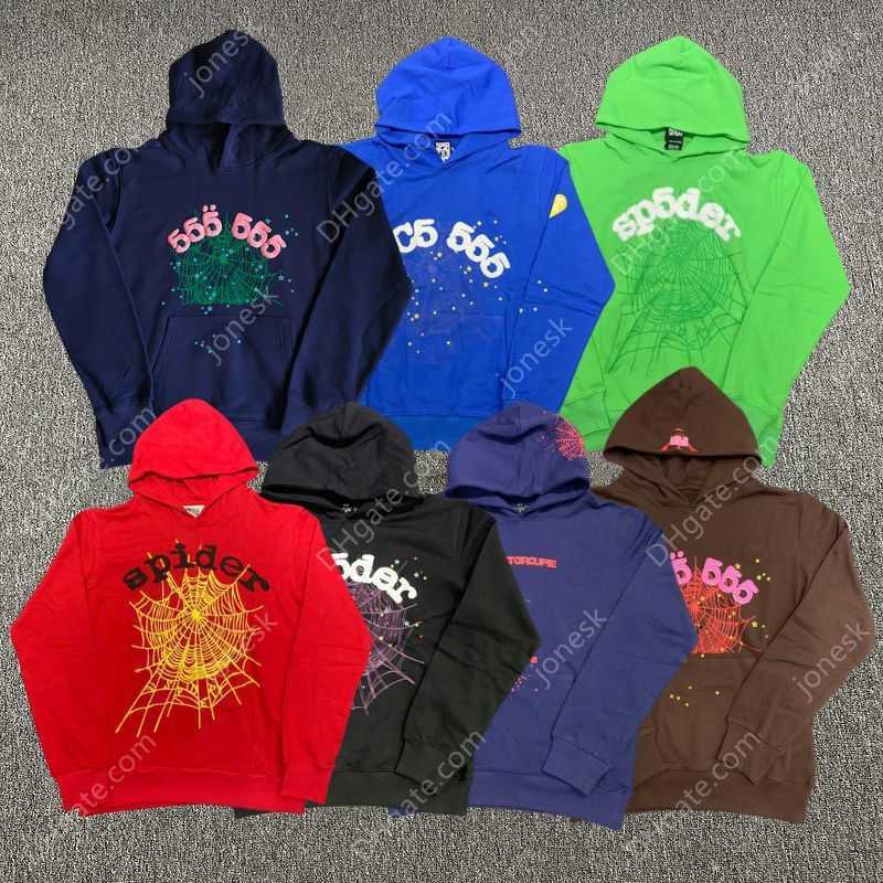 

5DG2 Foam Print Spider Web Sp5der 555555 Collection Hoodies Sweatshirt Set Young Thug Hooded Sweatshirts Couple Pullovers Tracksuit