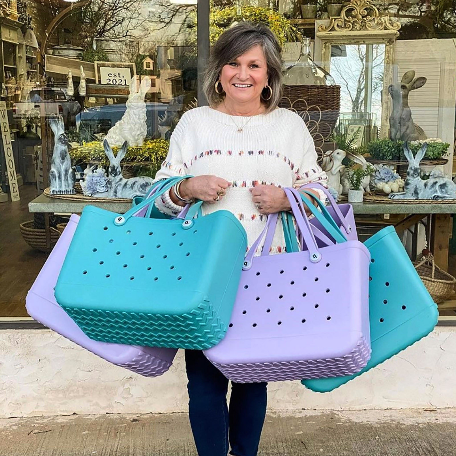 

Storage Bags Rubber Beach Waterproof Sandproof Outdoor Tote Portable Travel Sports Handbag Organization Box 230111