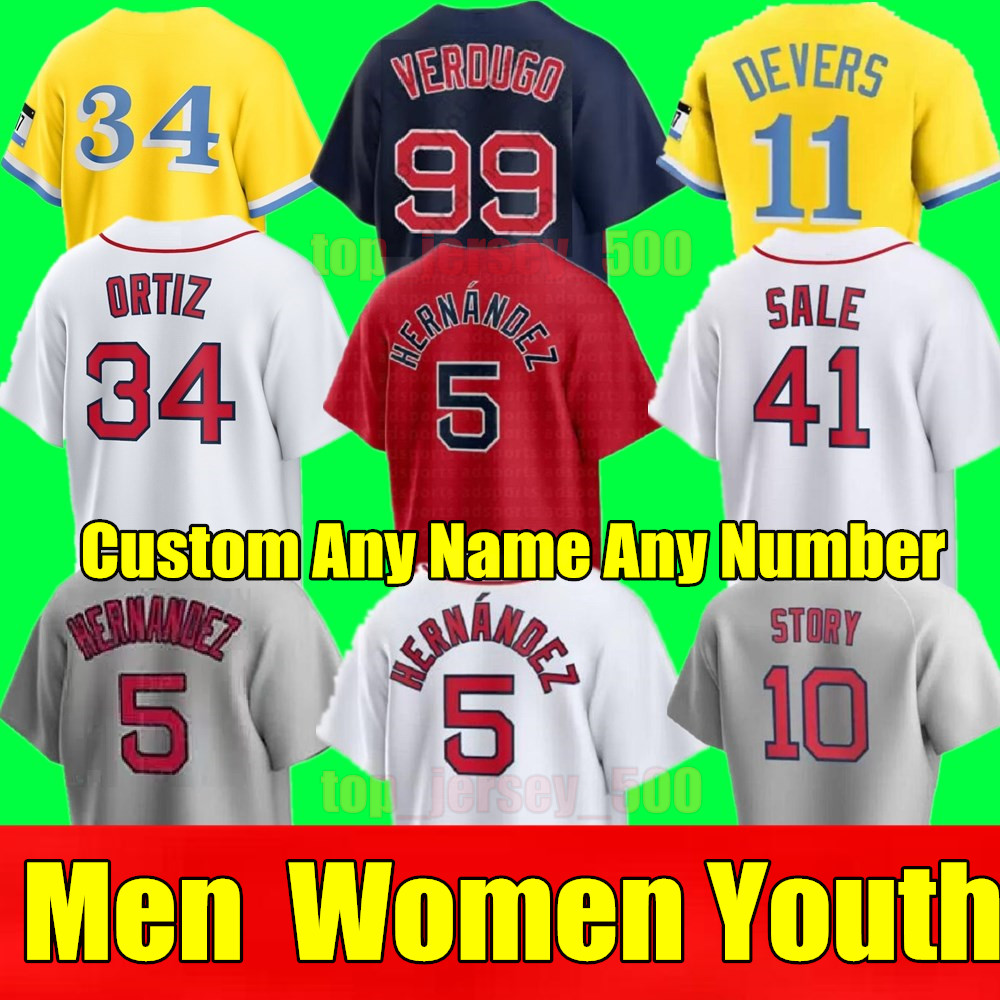 

2023 S-4XL David Ortiz Baseball Jersey ALEX VERDUGO REESE McGuire TERVOR STORY RAFAEL DEVERS JUSTIN TURNER RED MASATAKA SOX YOSHIDA ENRIQUE HERNANDEZ Jerseys, Youth